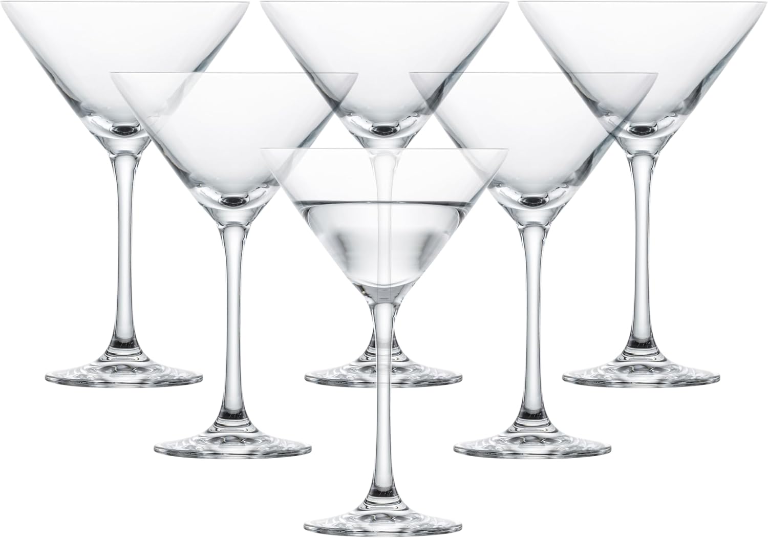 Eater x Zwiesel Fortessa Folly Crystal Glass, 6 Ounce Martini (Set of 6), Clear
