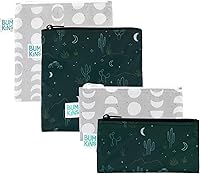 Vista 7 de Bumkins - Bolsas de tela para bocadillos y sándwiches - Para almacenamiento, viajes, preparación de alimentos, almuerzo - Reutilizables, resistentes