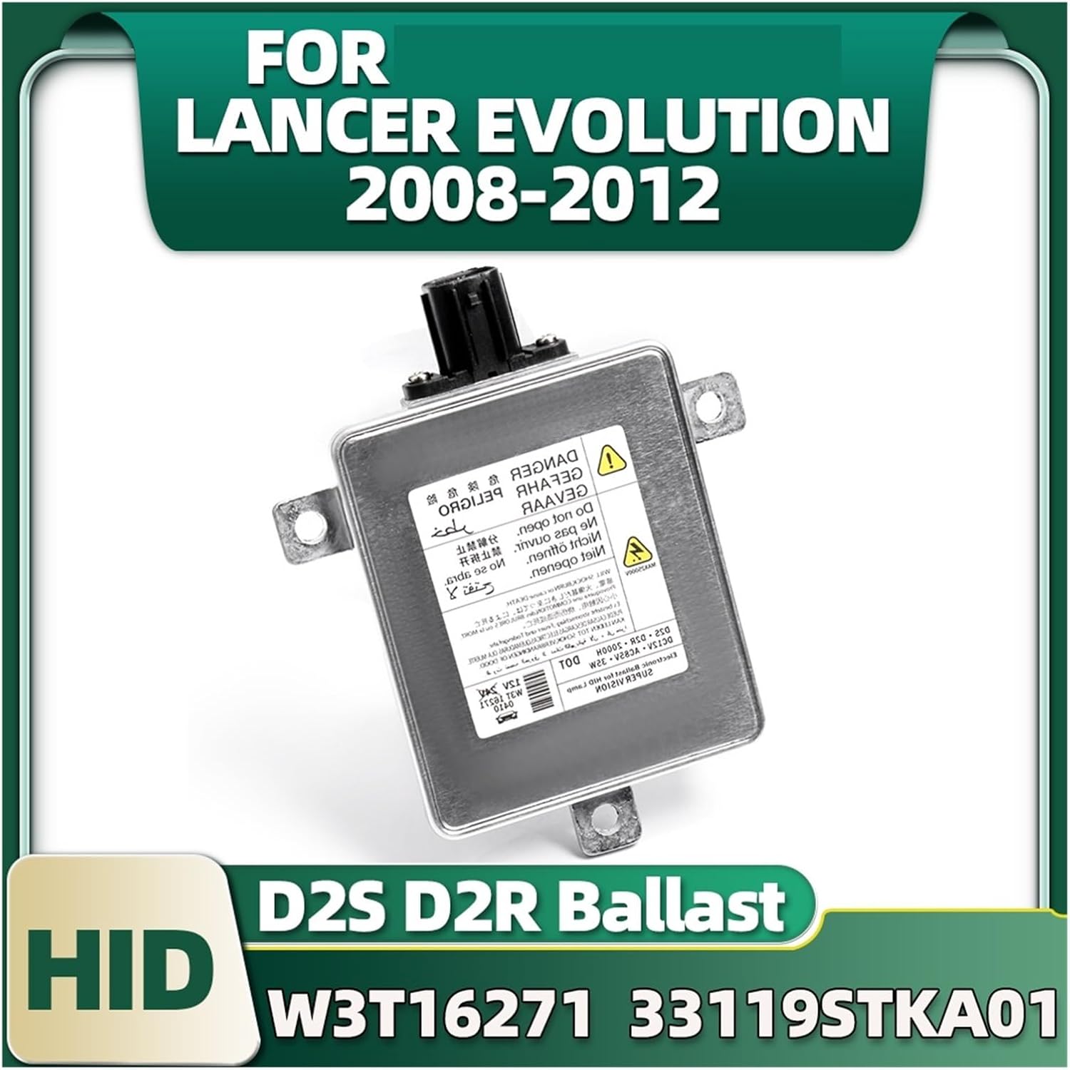 W3T13072 Car Headlight Xenon HID Ballast Control Unit W3T16271 W3T19371 Compatible with Mitsubishi Lancer Evolution 2008-2012