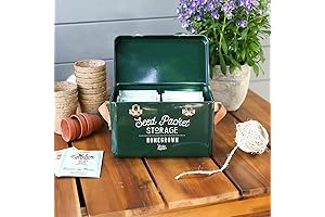Burgon & Ball 3-Tier Seed Packet Storage Box Container in Frog Green...