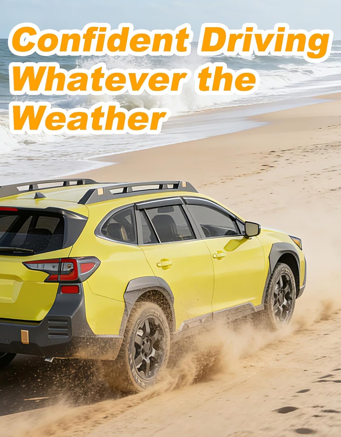Low-Profile Window Rain Guard for Subaru Outback 2020 2021 2022 2023 2024 2025 Side Window Visors Extra-Thick Vent Visor Window Deflectors Vent Shades Car Accessories