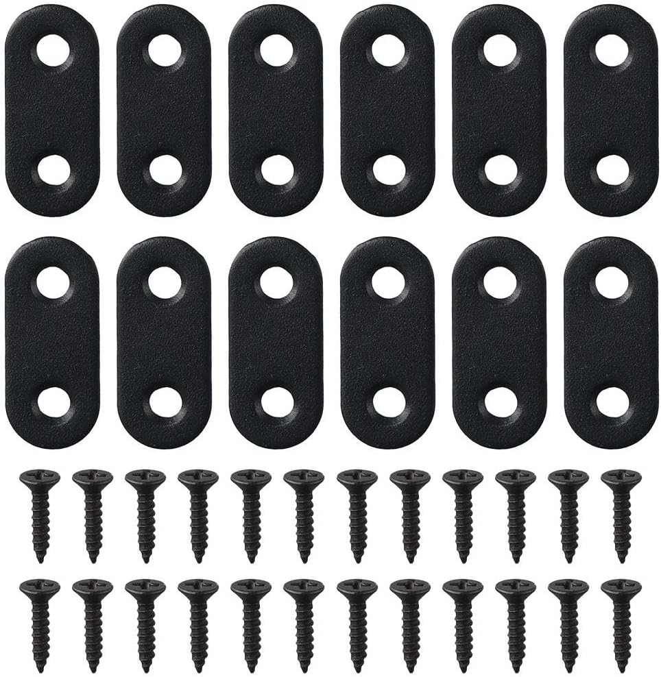 AllGIFT12 Pcs Straight Brace,1.6? x 0.6?Stainless Steel Flat Plate Straight Bracket?Metal Brackets Mending Repair Plate Brace for Wood Straight Brace