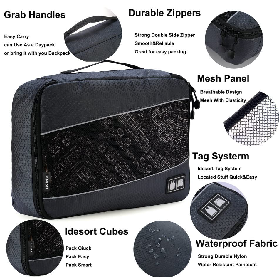 Set di 4 organizer per bagagli da viaggio Mesh Travel