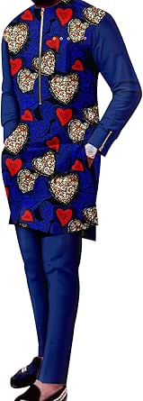 Men's African Shirt And Pant Set, Traditional Wedding Groom Suit - View #10