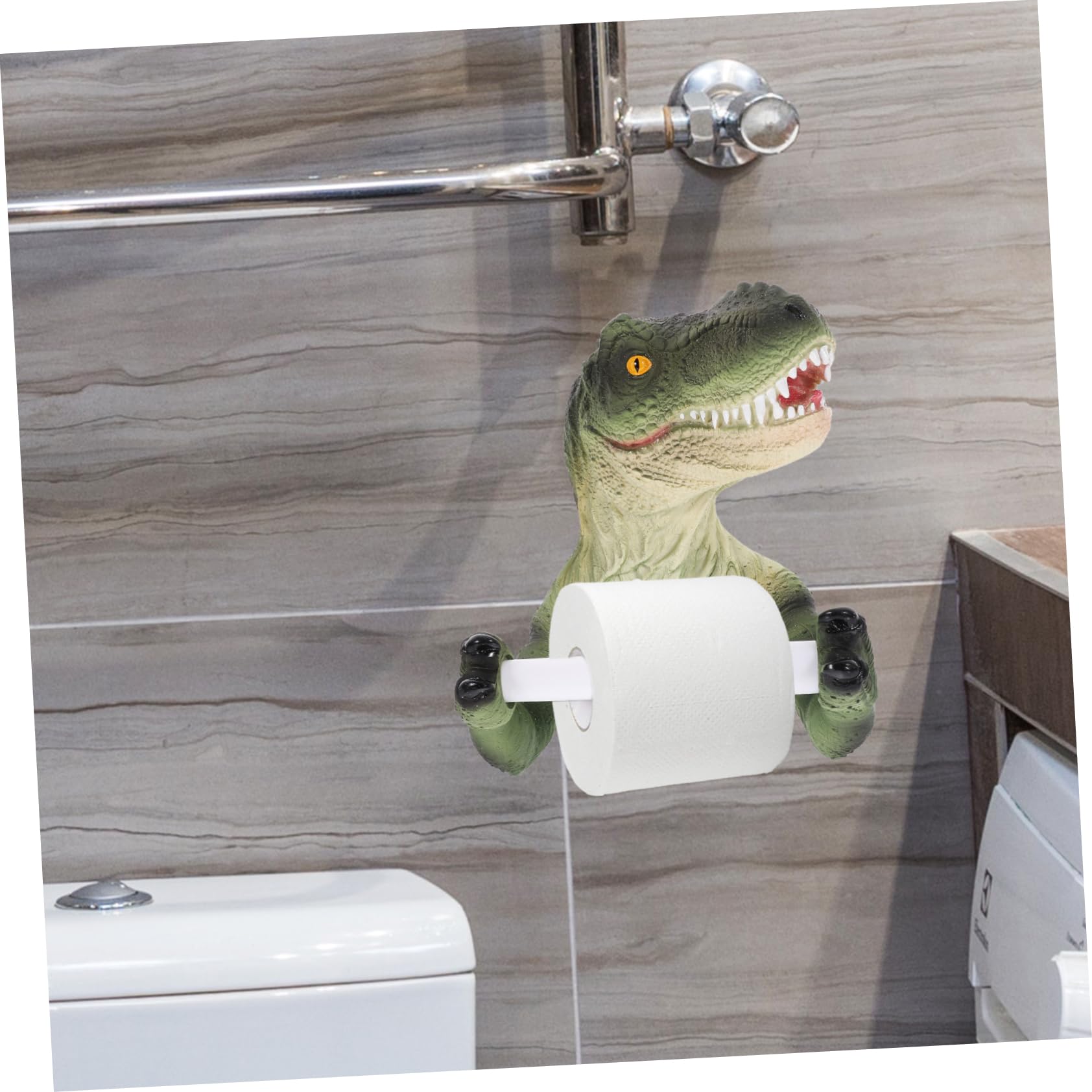 Happyyami Portarrollos De Papel Higiénico Forma De Adhesivo para Baño Portarrollos Divertido Colgador Papel Pared
