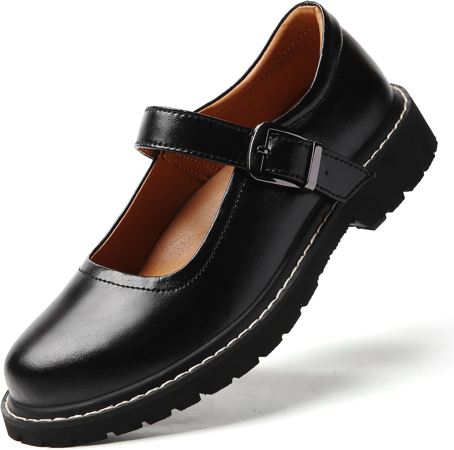Mary Jane Oxford Shoes Women Platform Non-Slip Vintage Round Toe Ankle Strap Comfort Casual Dress Work Mary Jane Shoes for Women Girls Laides