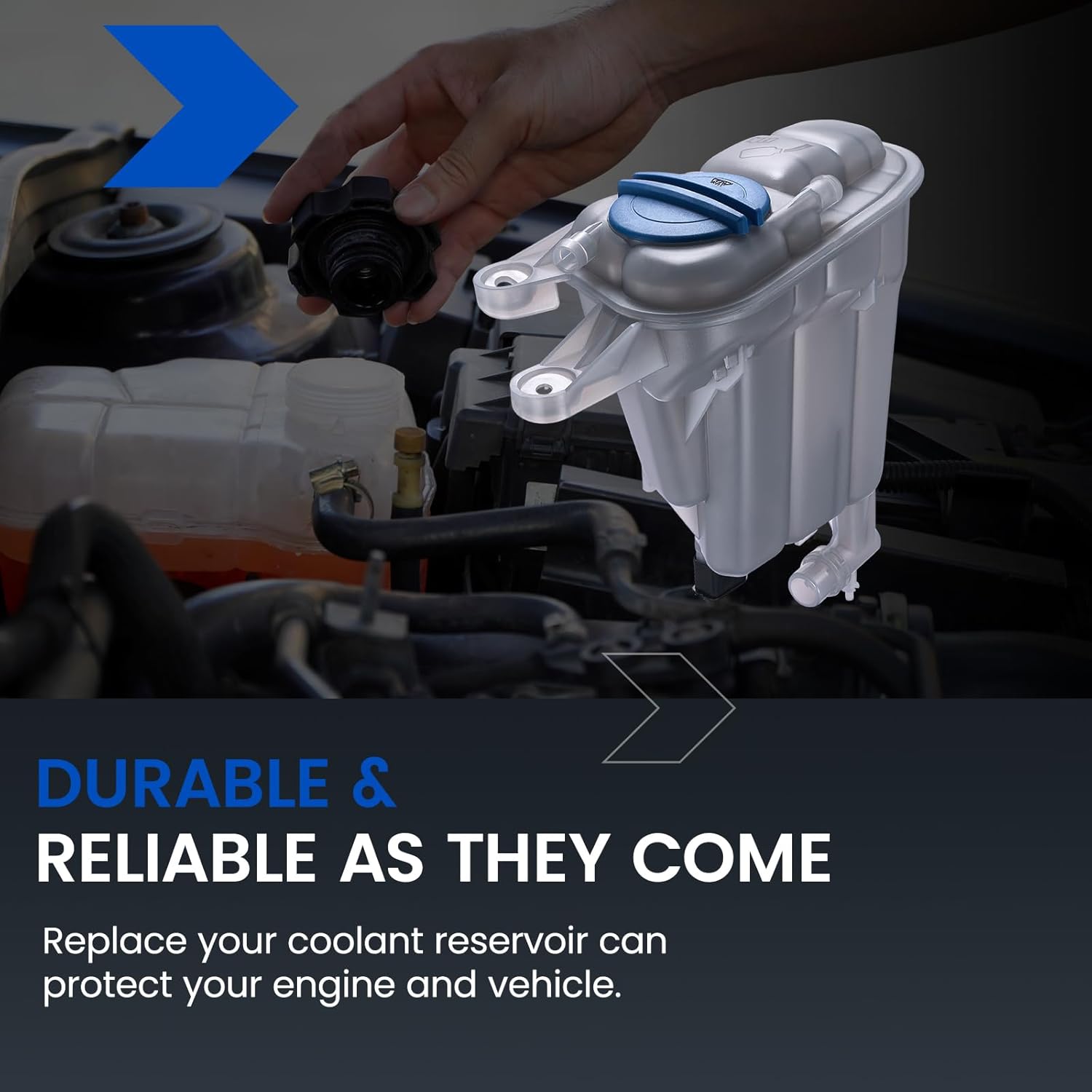 Engine Coolant Reservoir Tank 8K0121403Q Compatible with Audi Q5 allroad A4 A5 Quattro A4 Quattro 2011 2012 2013 2014 2015 2016 Replaces 8K0121403G 8K0121403D 8K0121403T Coolant Reservoir