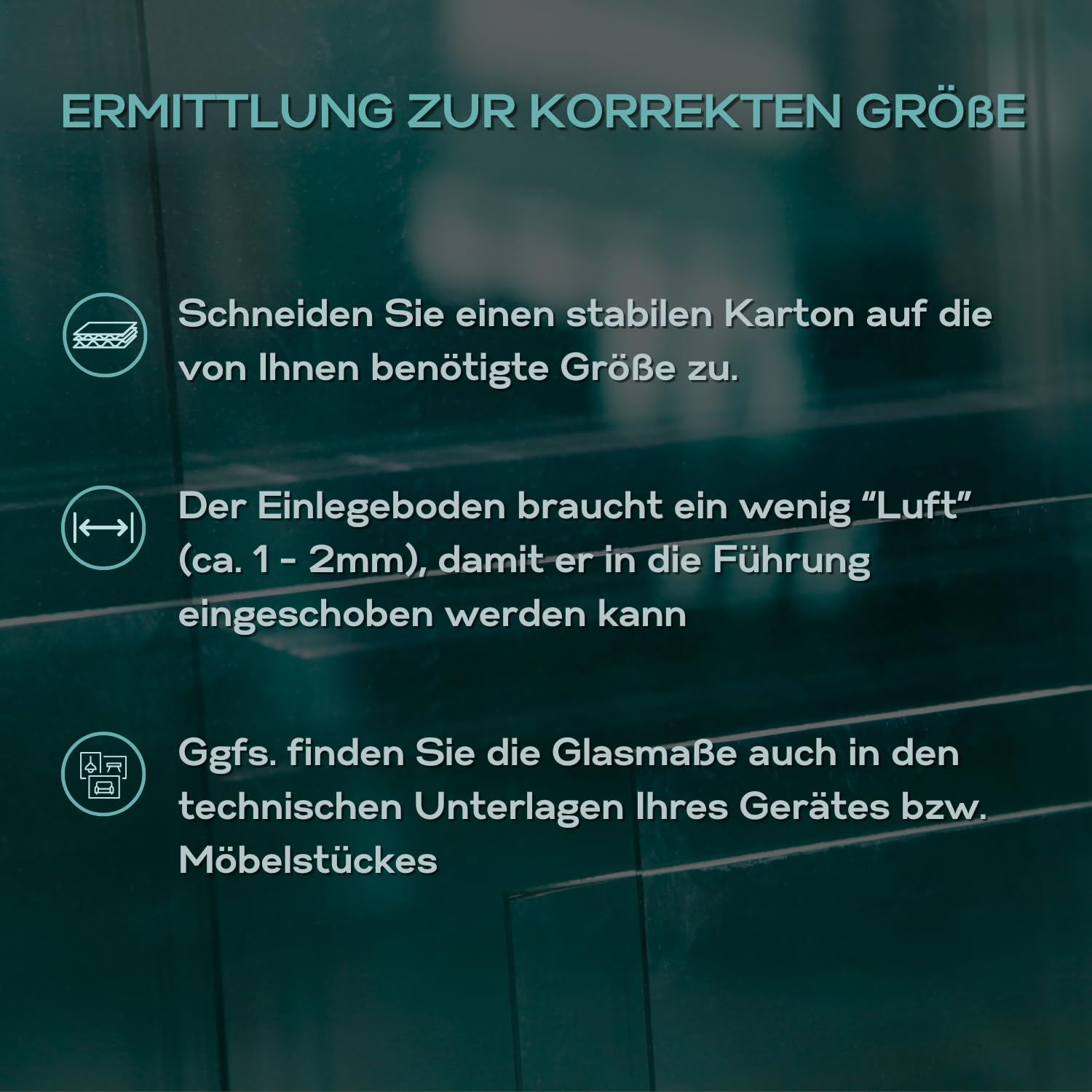 ESG Einscheibensicherheitsglas – Kühlschrank Einlegeboden, Regalboden – 4mm ESG nach Maß – Sicherheitsglas für Schränke, Regale, Vitrinen – Floatglas klar & lichtdurchlässig, pflegeleicht & stabil
