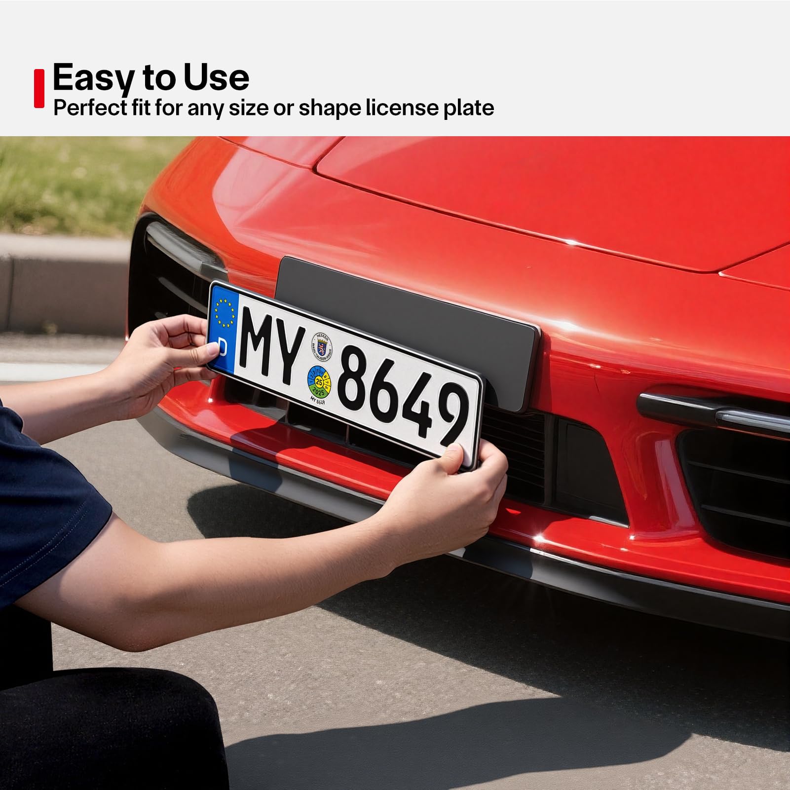 Number Plate Sticky Pads, 10 x License Plate Sticky Foam Pads, Numberplate Sticker Pad, Extra Strong Double Sided Number Plate Tape Heavy Duty for Vehicle Number Plates, Licence Plates — view 5