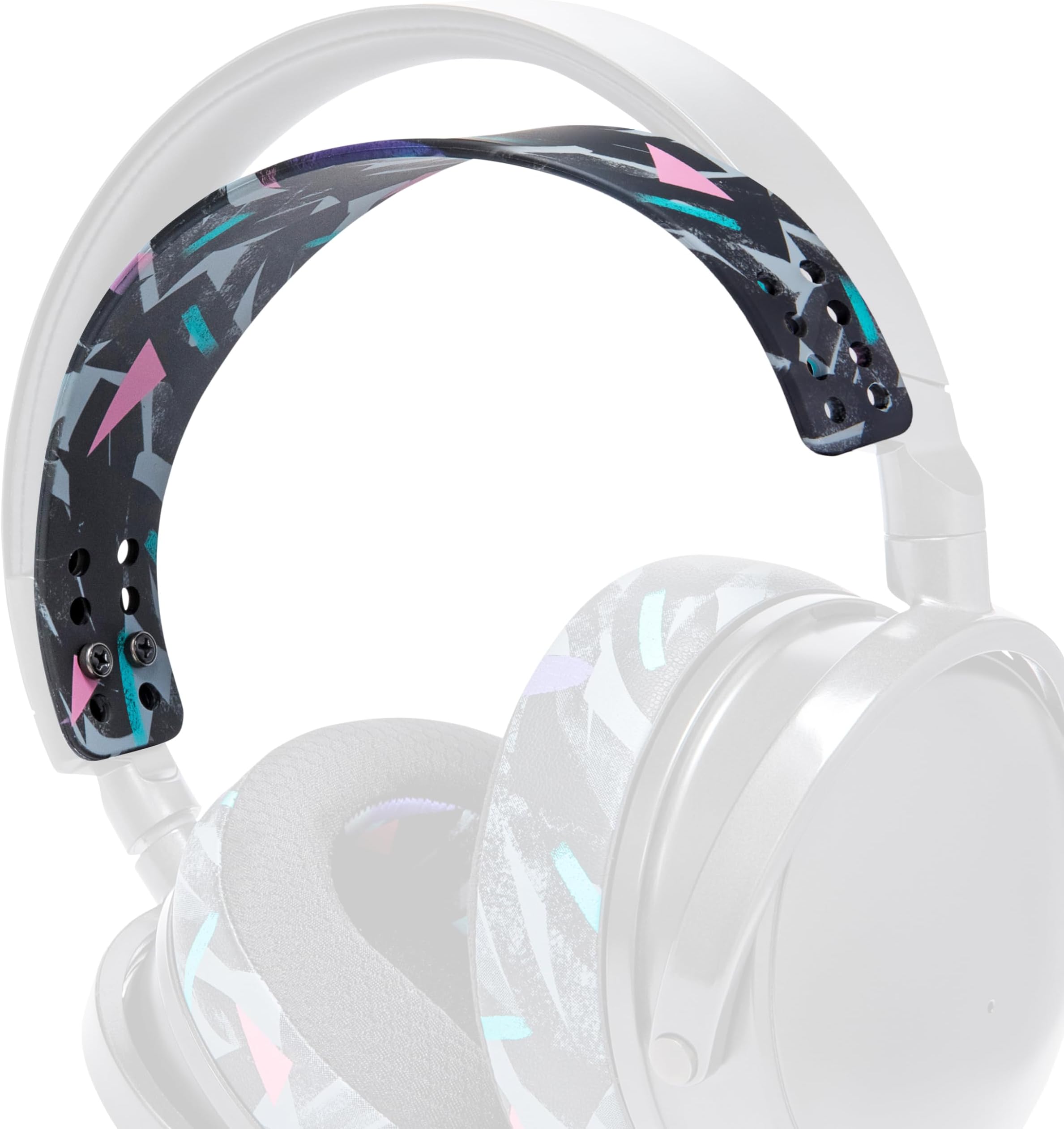 HeadbandZ Maxwell - Improved Silicone Headband for Audeze Maxwell by Wicked Cushions - Improved Flexibility, Comfort and Style with Matching Ear Pad Designs| 90's Black