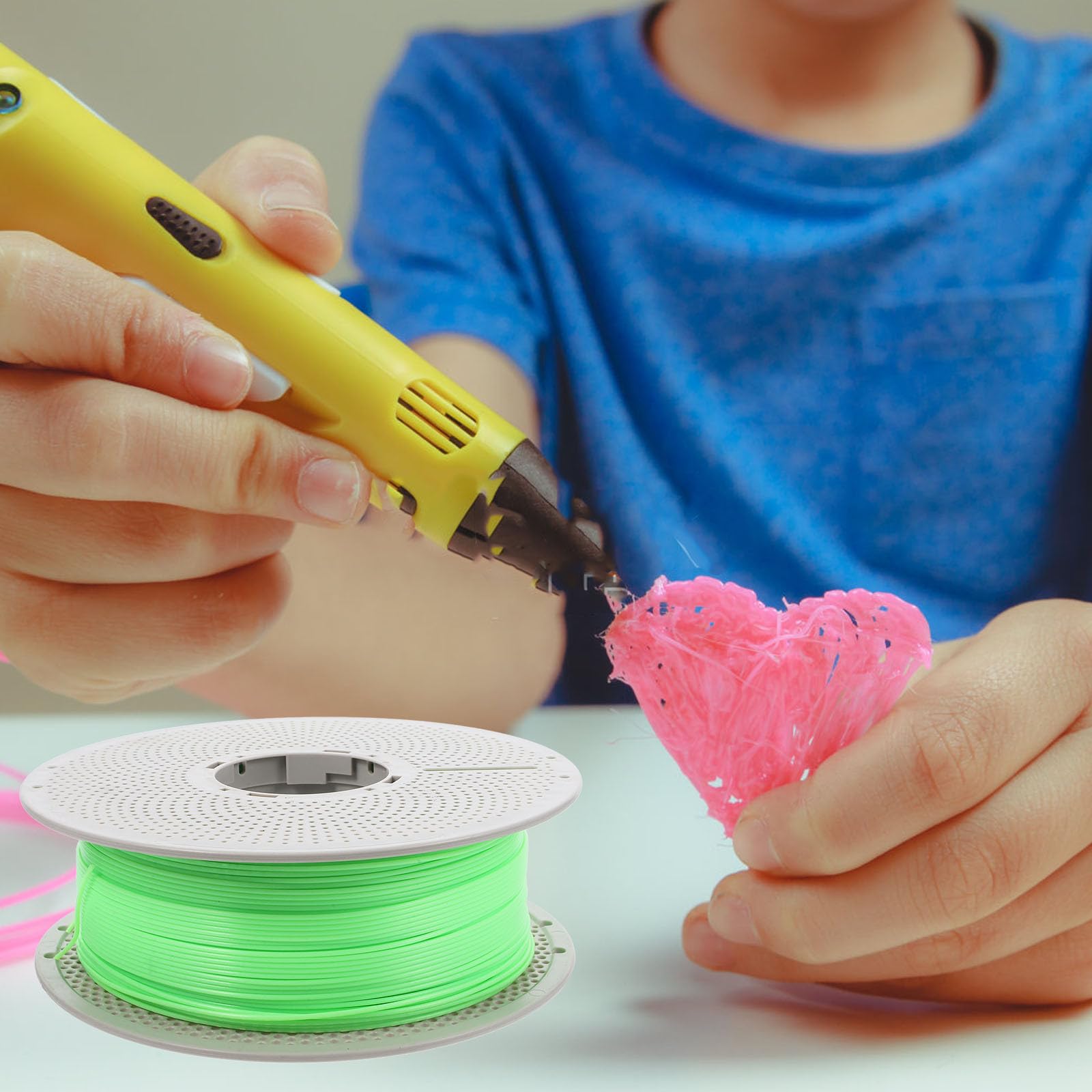 INOOMP Filamento Verde para Impresora 3d Función Luminiscente, Material Abs y Petg, Suministros Versátiles para Proyectos Creativos de Impresión 3d