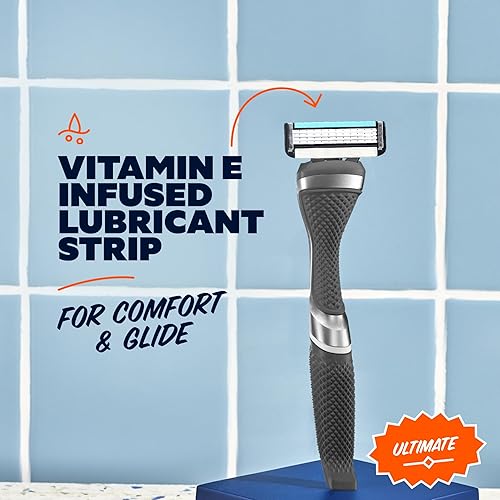 Miniatura 7 de Dollar Shave Club  Paquete de afeitado definitivo de 4 cuchillas  Mango de afeitar Diamond Grip Club Series, cartuchos de maquinilla de afeitar de 4