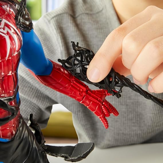 Marvel Spider-Man VenomVersus Spider-Man Liquid Shifter Action Figure with Accessories, 11-Inch-Scale Super Hero Toys for Kids Ages 4 and Up