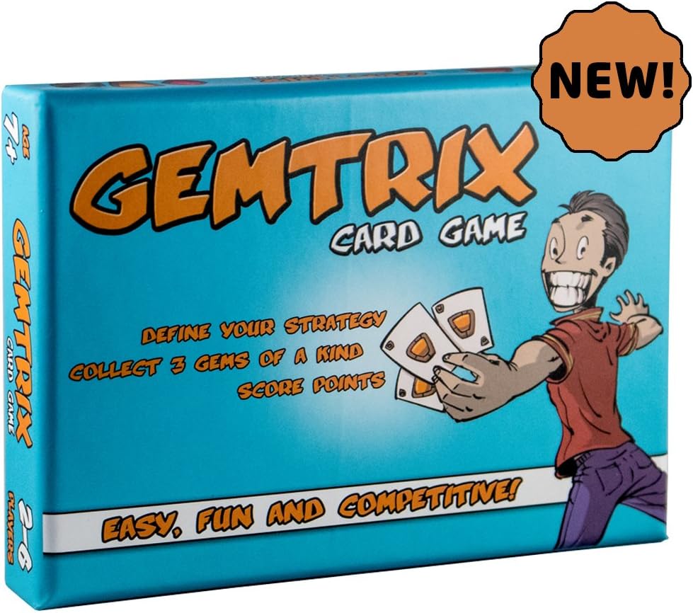 GEMTRIX CARD GAME | Card game for kids, children, teens, adults, families, boys or girls. Card game perfect for camping, vacations and game night with friends.