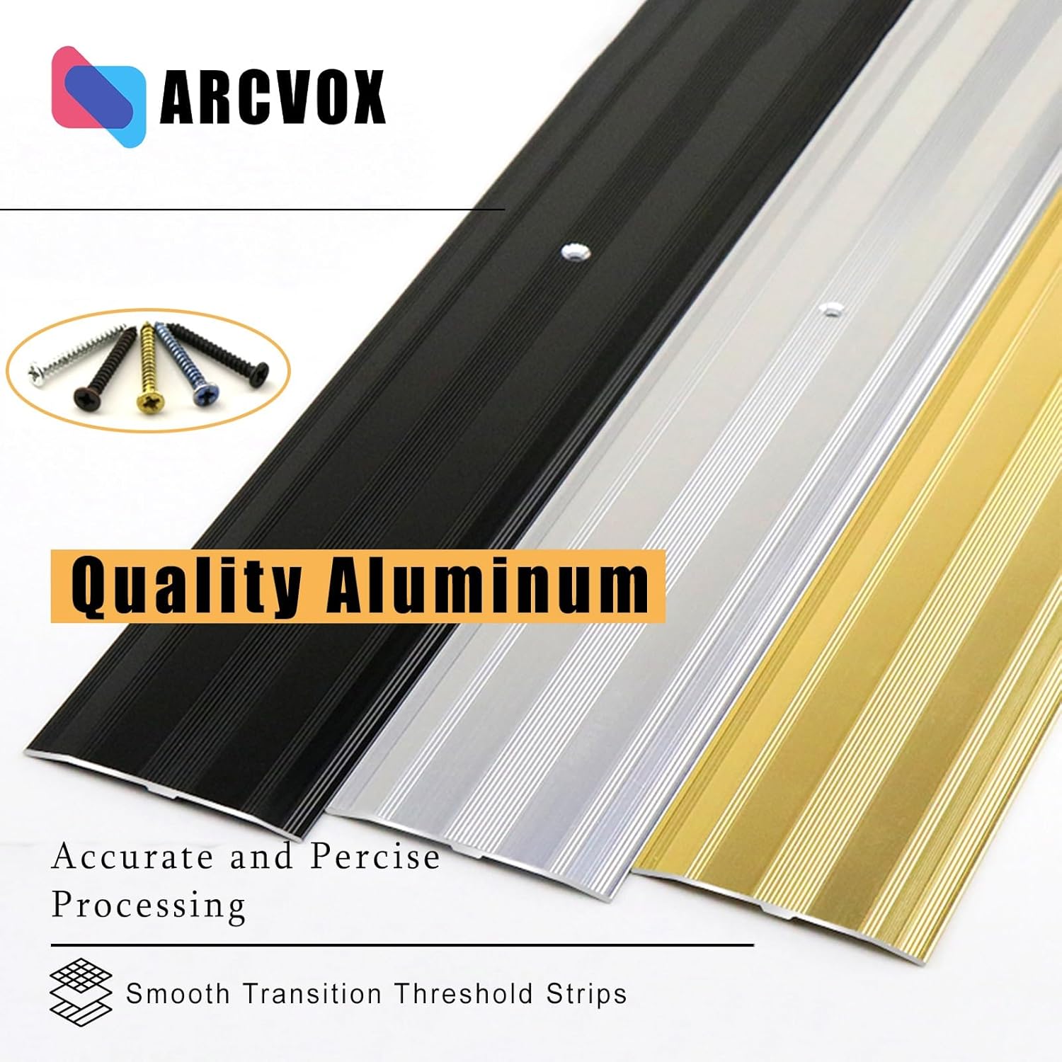 Extra Narrow Metal Floor Divider Cover Transition Strip Wood to Tile Strip s,Gap ing Aluminum Alloy,Multi-Functional Reducer Threshold Carpet Lvt/Vinyl/Laminate (Color:Black)