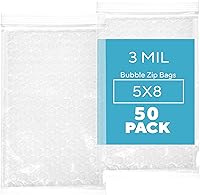 Vista 16 de GPI - 50 unidades, bolsas con cremallera de burbujas de 4 x 6 pulgadas, 3 mil de grosor, resellable, reutilizable, bolsa protectora de burbujas