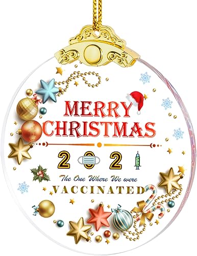 Adorno de cristal colgante de 2.75 pulgadas con texto en inglés "Our First Christmas as Mr. &amp; Mrs. 2023", regalo de boda para parejas recién