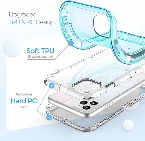 Miniatura 10 de ORIbox Funda para iPhone 15 Pro Max púrpura, protección contra caídas de grado militar de 10 pies, funda transparente resistente a prueba de golpes