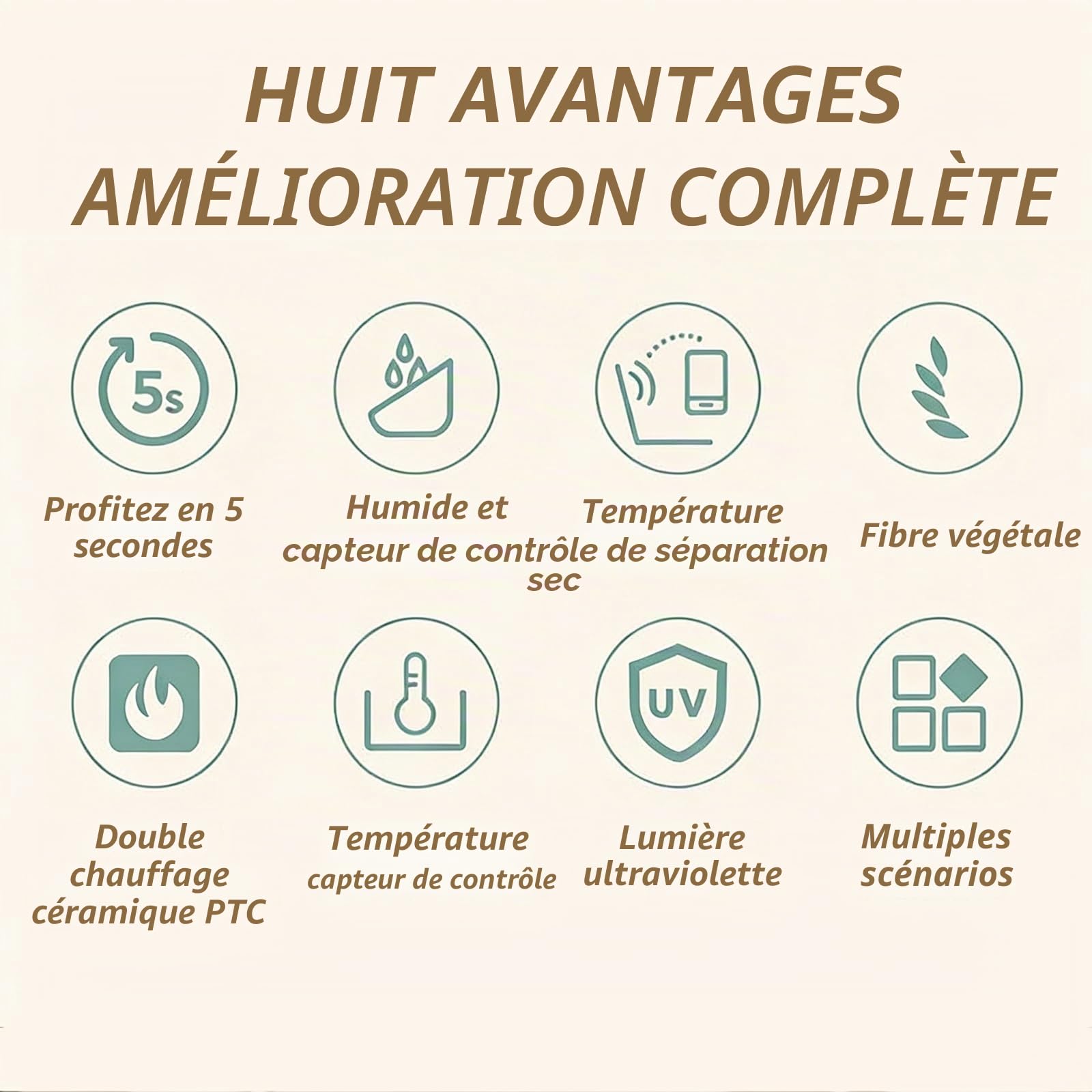 Distributeur automatique de serviettes chaudes, distributeur de serviettes chaudes pour le visage, température constante de 55 °C, chaleur en 5 secondes, avec 20 serviettes compressées, pour salon de