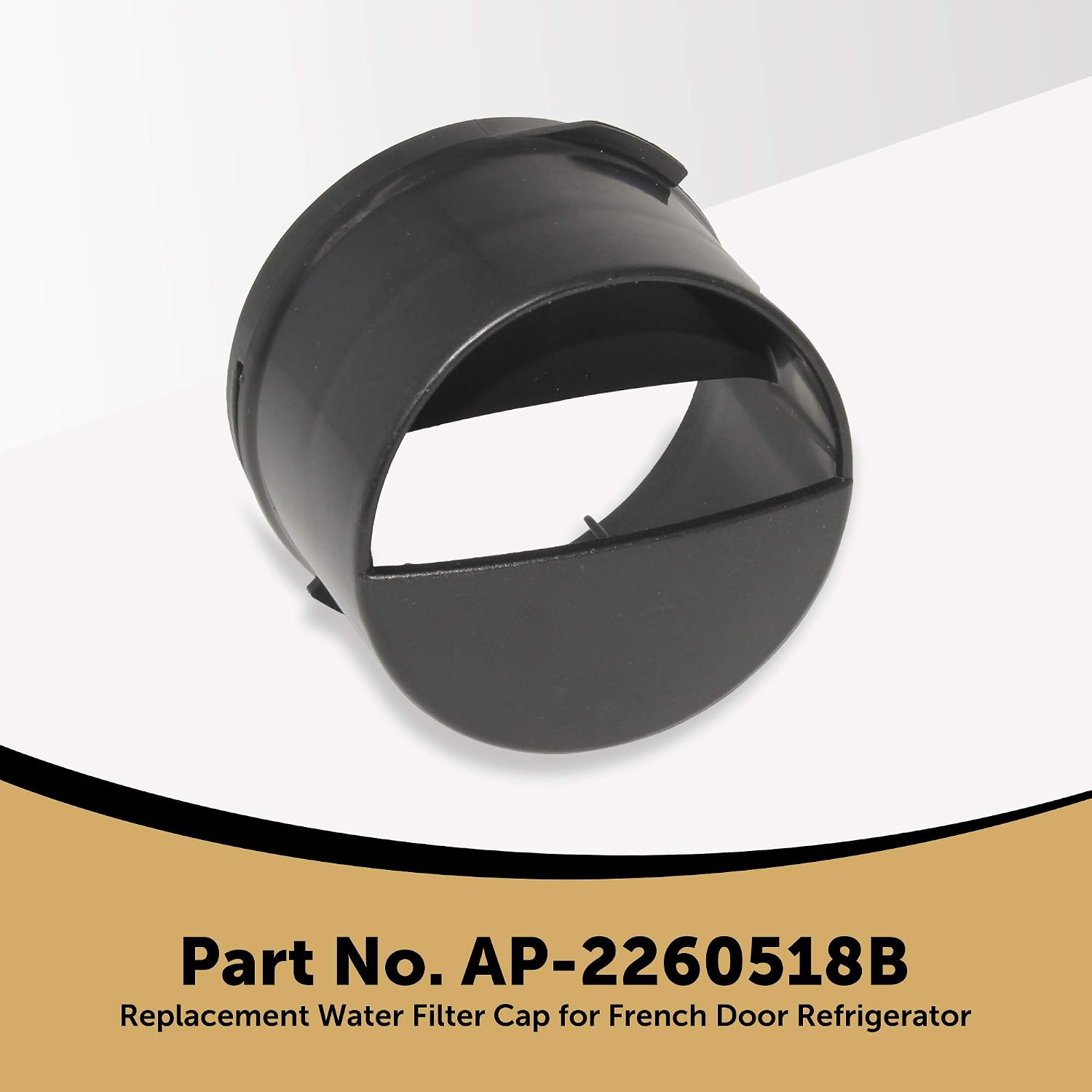 Appliance Pros Replacement 2260518B Water Filter Cap (AP-2260518W Filter Cap, 1-Pack (Matte Black))
