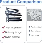 200Pcs Nylon Universal Cable Tie Buckle,Zip Ties Heavy Duty Self-Locking Nylon Holder, Automotive Zipper Clips,Zippered Trim Clip Auto Parts,Button Ziptie Bumper Retainer Fender Liner Fastener(Black)