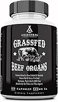 Ancestral Supplements Grass Fed Beef Organ Supplement, Supports Whole Body Wellness with Proprietary Blend of Liver,...