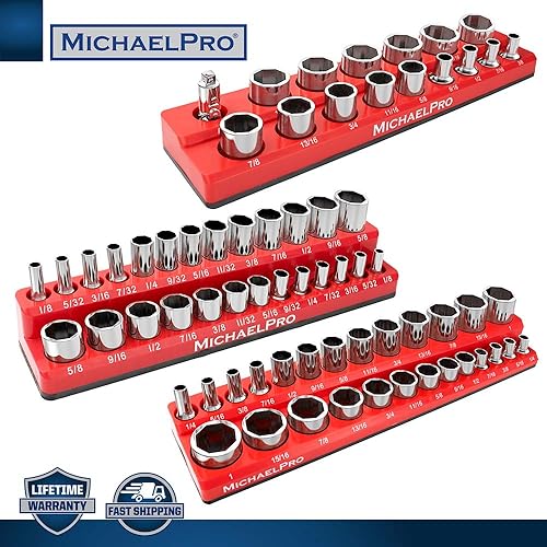 Miniatura 9 de MichaelPro MP014002 - Organizador magnético de zócalos, bandeja organizadora de enchufes magnéticos de 3 piezas de 14 pulgadas, 38 pulgadas y 12