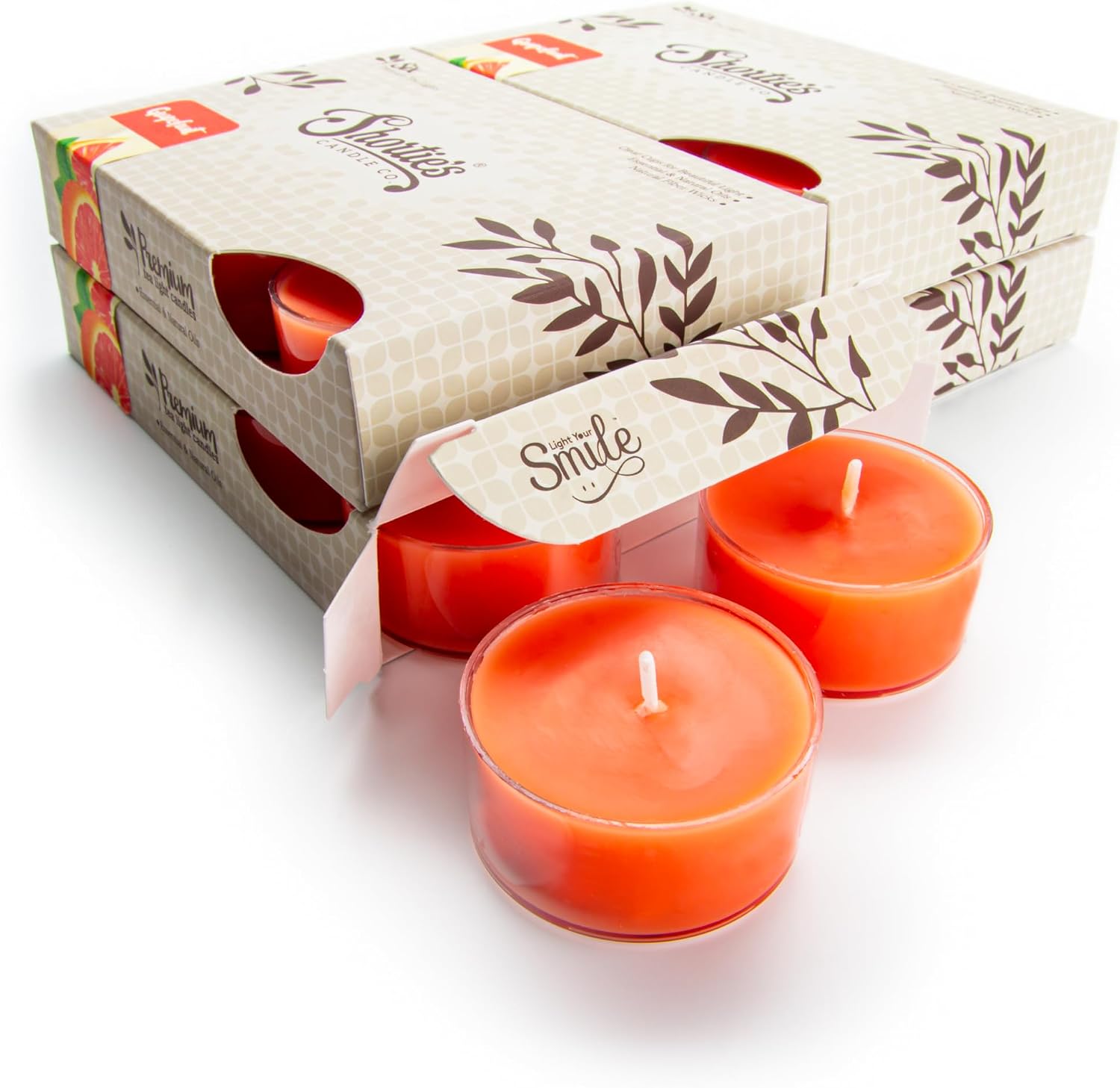Coconut Lime Verbena Premium Tealight Candles Bulk Pack - Highly Scented with Essential & Natural Oils - 24 White Tea Lights - Beautiful Candlelight - Made in the USA - Fruit & Berry Collection
