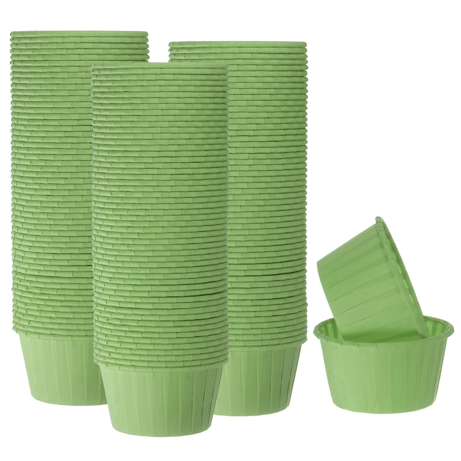 Forros de papel para cupcakes a prueba de grasa, tazas para hornear de 3.5 oz