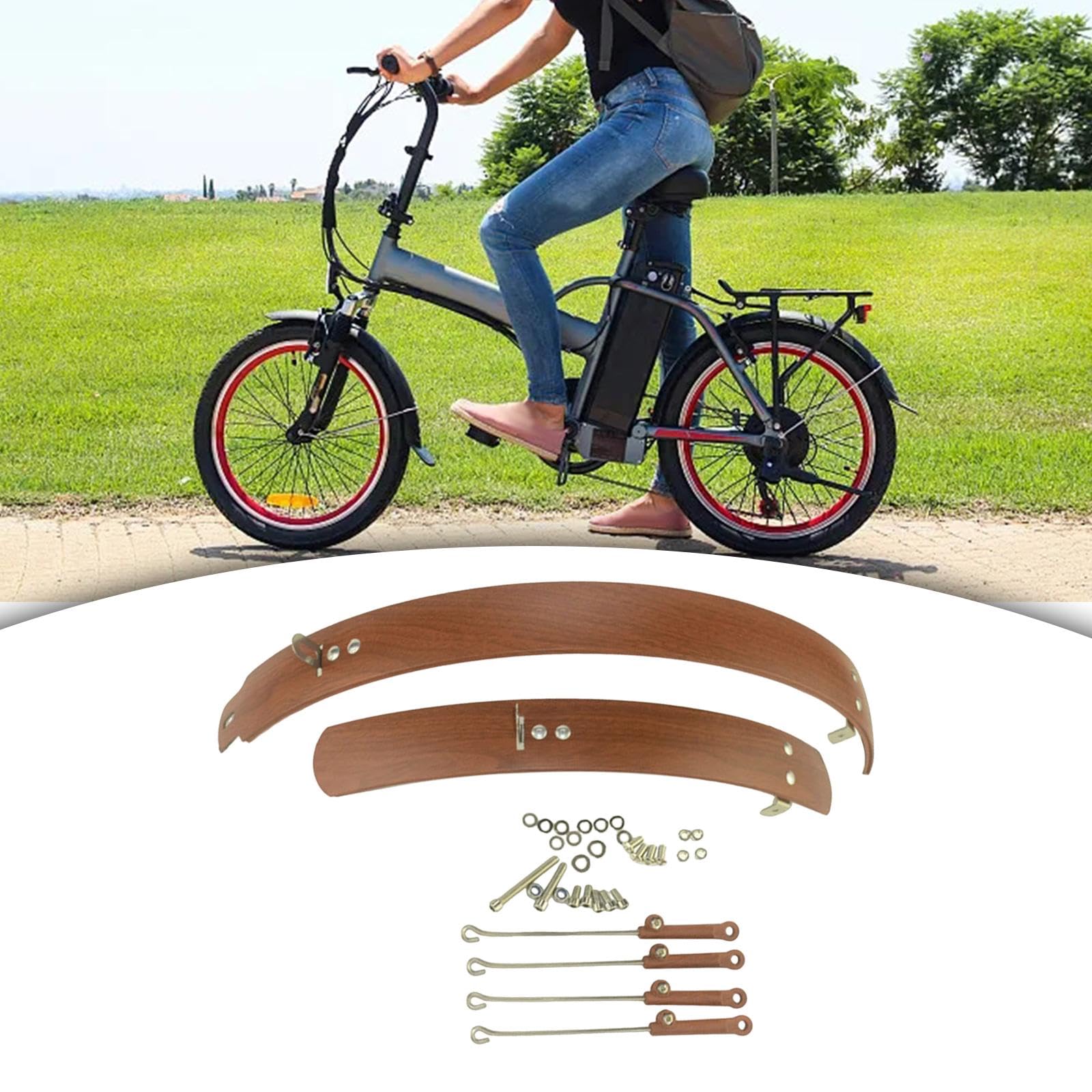 Gralara Fahrrad Schutzblech Set Kotflügel Mudguard Vorder Und Hinterrad Ersatzteile für Fahrräder mit Einfachem Montageprinzip Aus Langlebigem Material für P