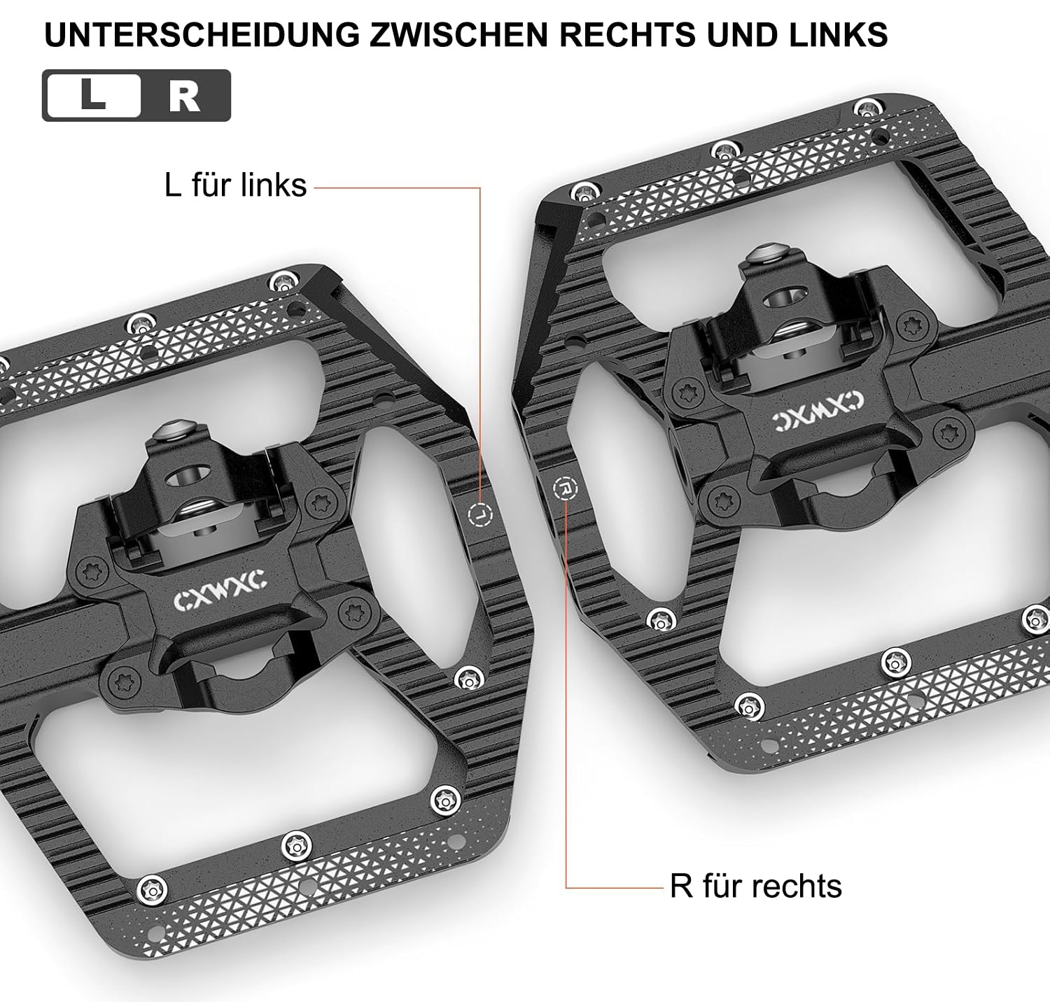 CXWXC Fahrradpedale, MTB Klickpedale mit 3 Lagern, Aluminium, 9/16 Zoll, Fahrrad Pedale für Rennrad und Mountainbike