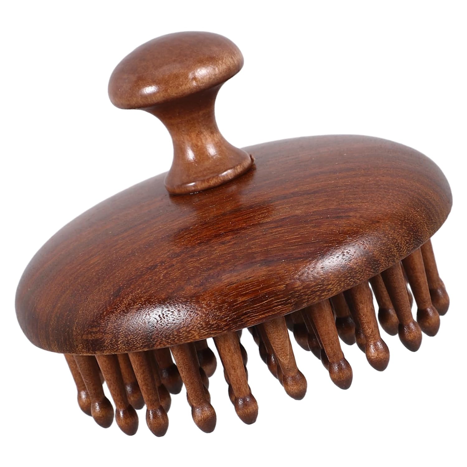 Round Wooden Scalp Massager Comb for Hair Care Handheld Tool for Relaxation and Stress Relief Portable Natural Wood Brush for Women for Scalp Massage