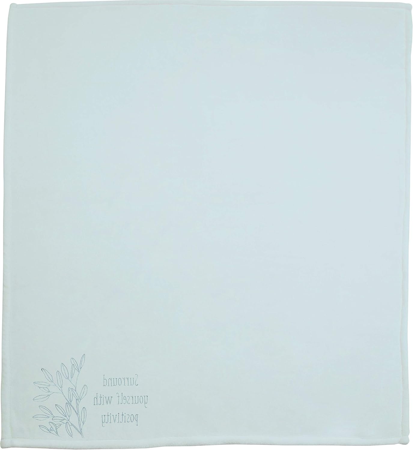 Pavilion Gift Company Surround Yourself with Positivity-50x60 Super Soft Throw Blanket with Bag-Doubles As A Pillow, Blue