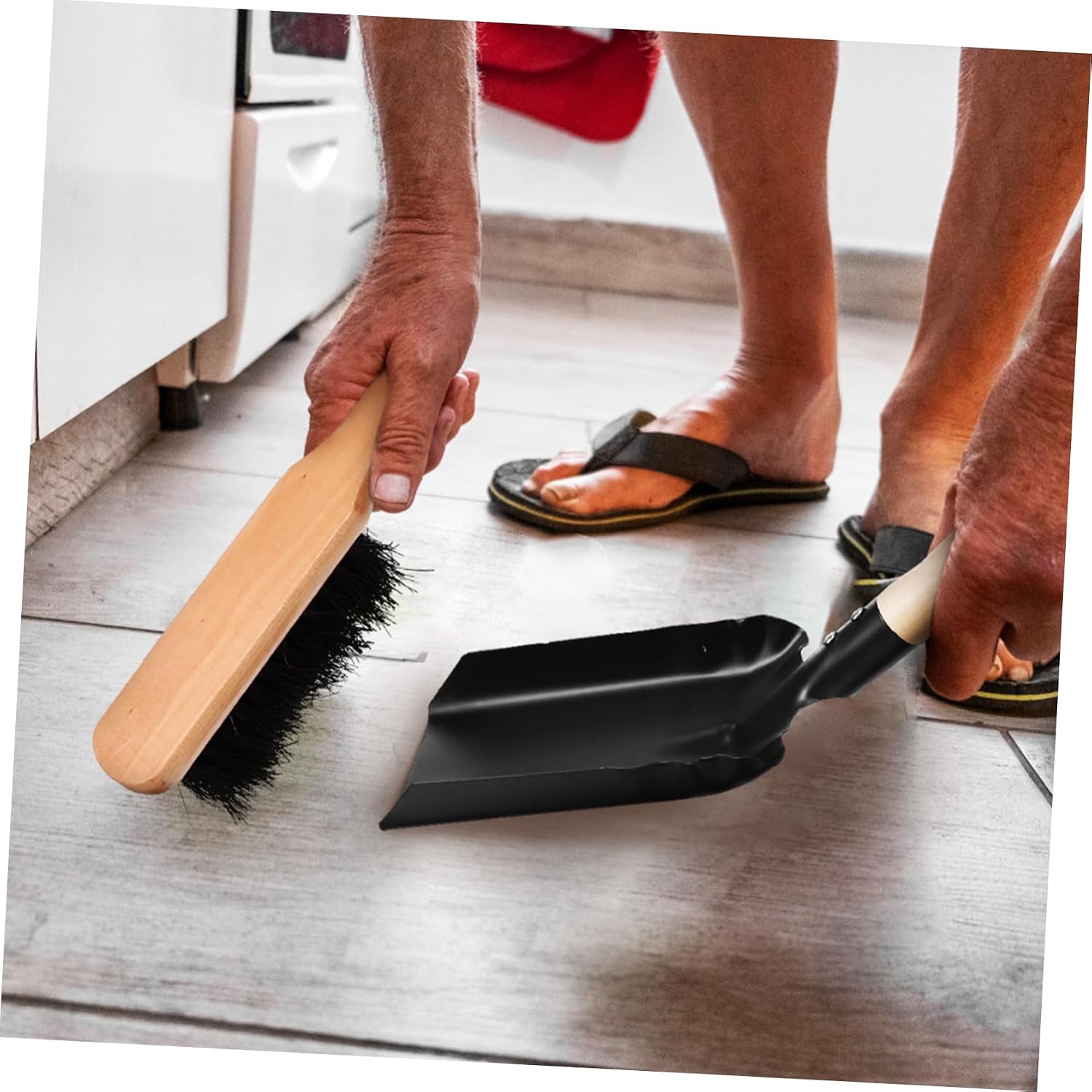 Survival Shovel Brush Bonfire Accessories Cleaning Brush for Fireplace Dustpan and Military Grade Stove Cleaning Tools