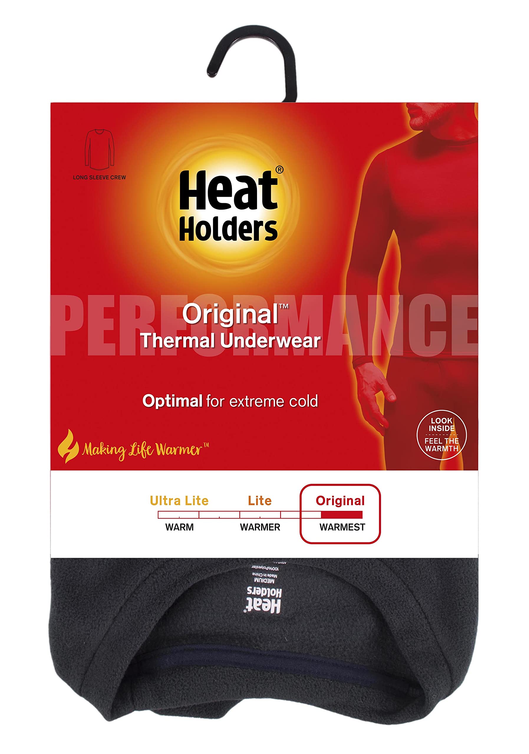HEAT HOLDERS - Mens Winter Warm Thermal Long Sleeve Top | Base Layer (L, XX-Warm - Original)