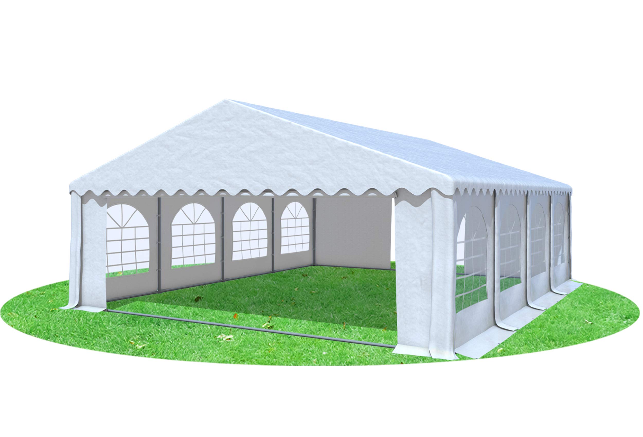 Stabilezelte Partyzelt 6x8m Giant Pro PVC FR mit Fenster Sport & Freizeit