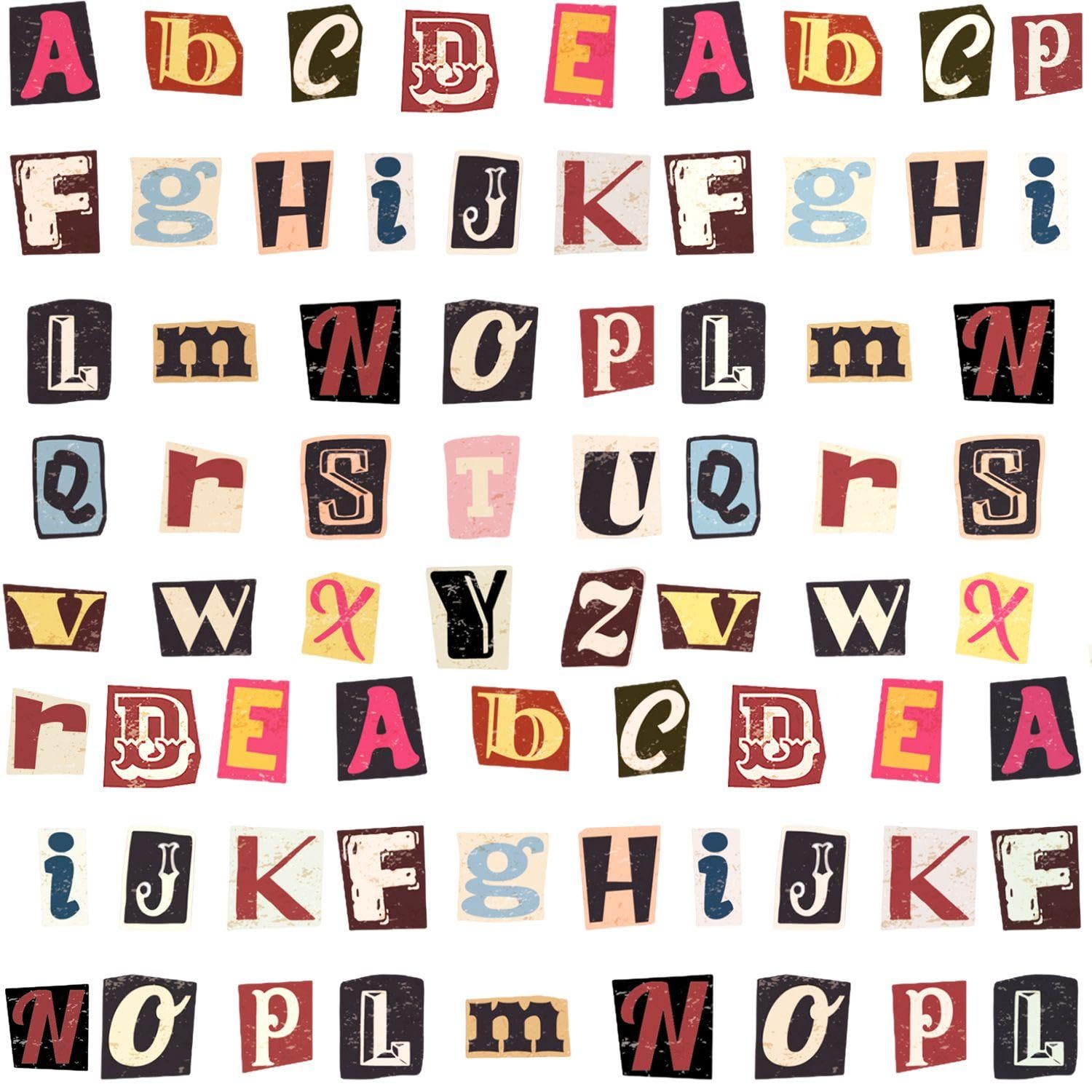 104 Piezas De Pegatinas De Letras, Pegatinas Retro, Pegatinas Decorativas, Pegatinas Impermeables, Pegatinas Para Embalaje De Regalo, Se Pueden Utilizar Para Decorar Maletas, Computadoras, Etc.