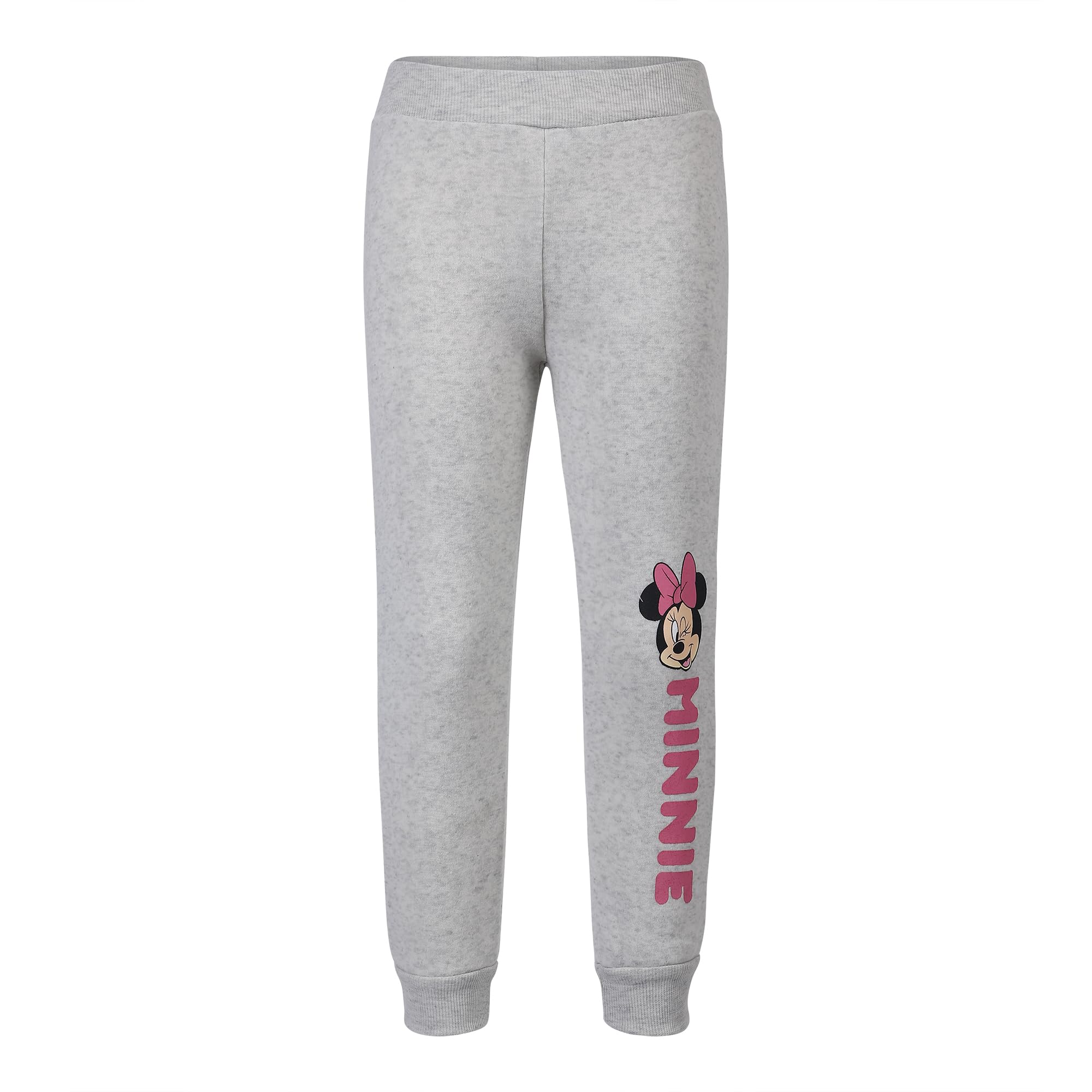 Disney Minnie Mouse and Friends Felpa con cappuccio, maglietta e pantaloni per bambine e grandi, rosa e grigio chiaro