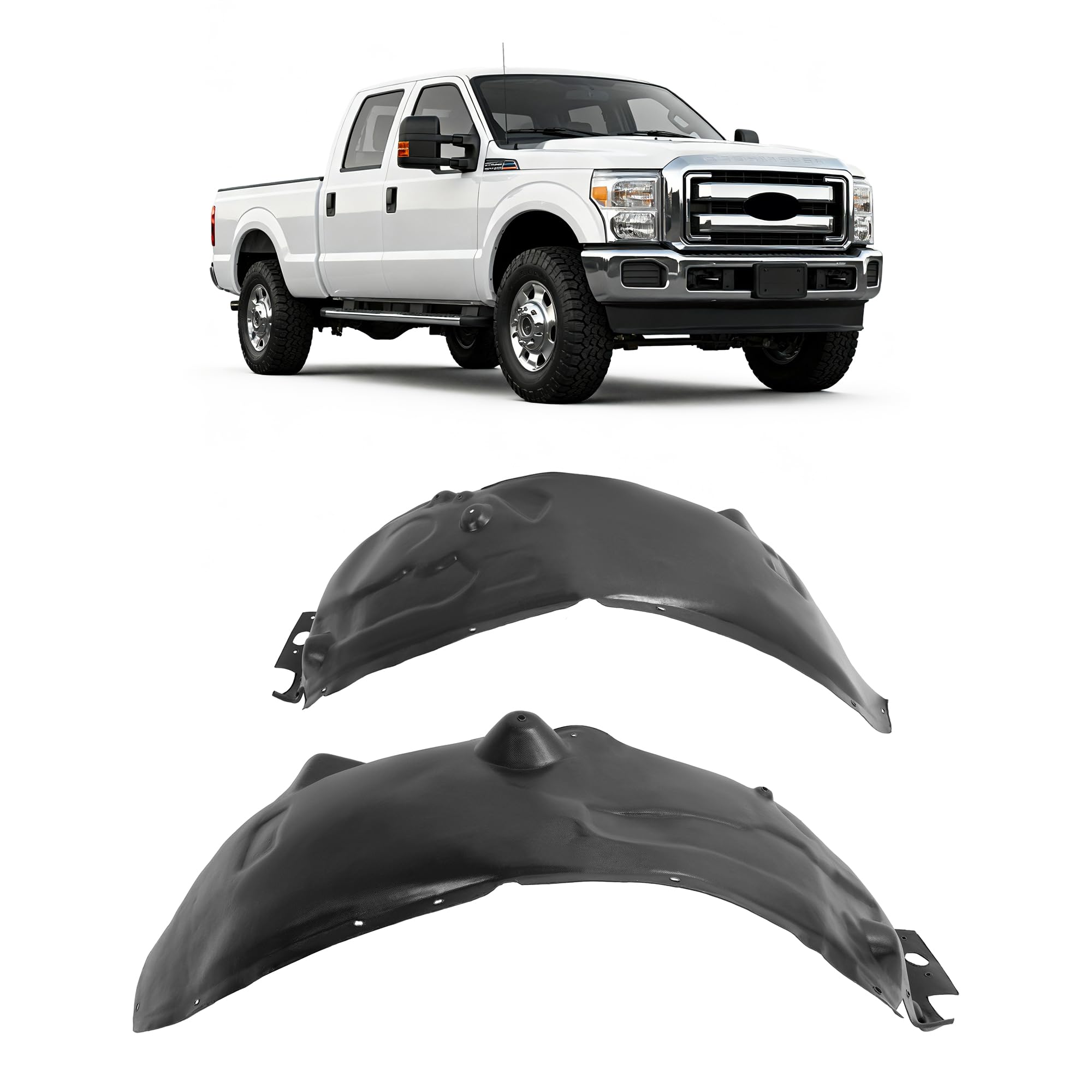 ALMULOO Fender Liner Compatible with F-250/F-350/F-450/F-550 Super Duty