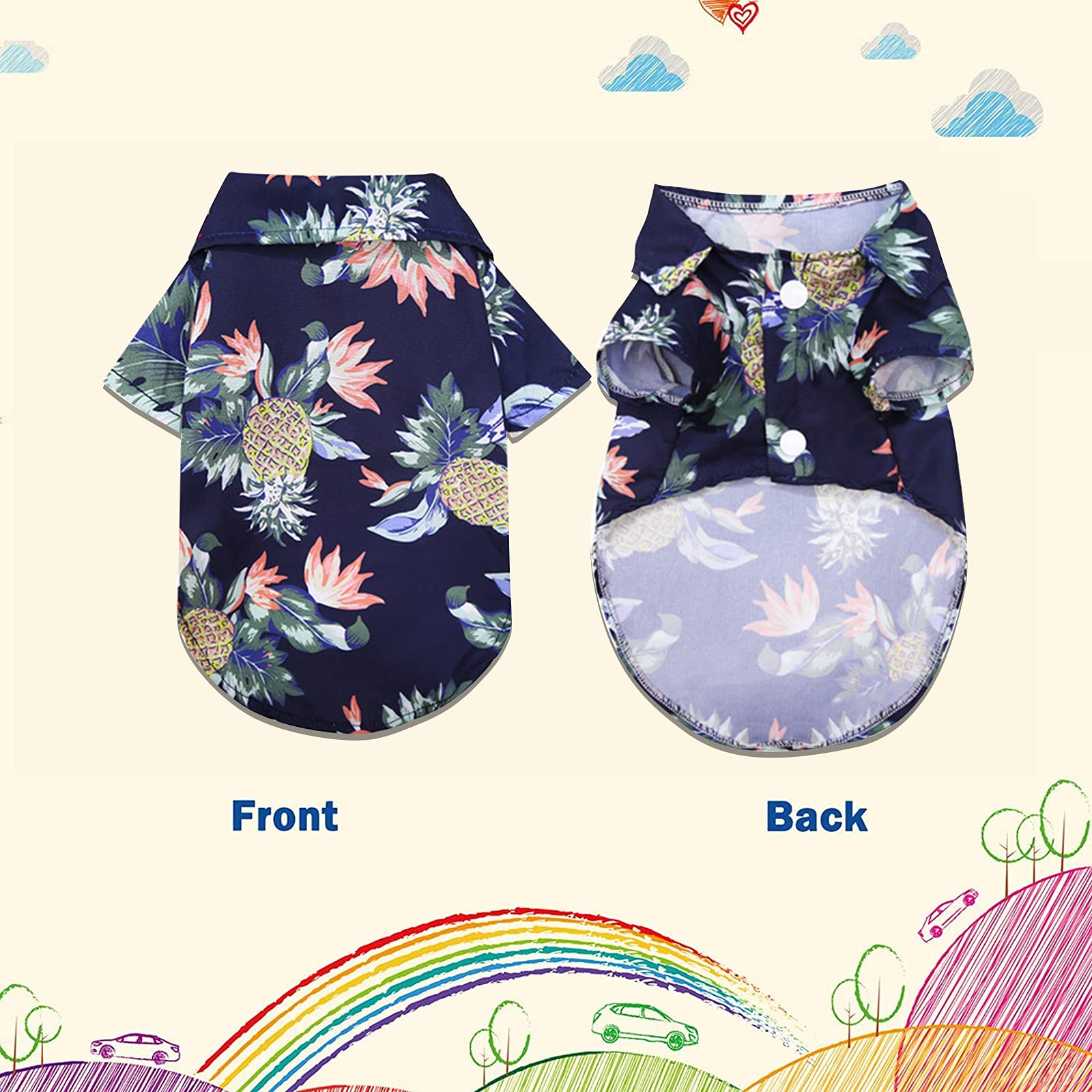 Maglietta Hawaiana Per Cani - Morbida E Traspirante | Per Taglie Piccole E Medie | Stile Vacanziero - Foto 13