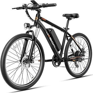 Jasion EB5 Electric Bike for Adults with 1000W Peak Motor,Removable Battery Commuting Electric Mountain Bike,Up to 40Miles,7-Speed and Front Fork Suspension Ebike