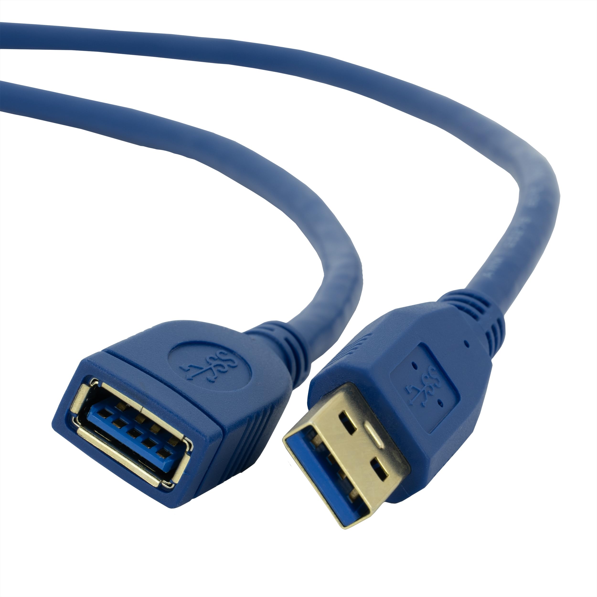 CableWholesale 91 cm USB 3.0 Verlängerungskabel, blau, Typ A Stecker/Typ A Buchse Stecker, A Stecker auf A Buchse Super Speed USB Verlängerungskabel, USB Verlängerungskabel Stecker auf Buchse