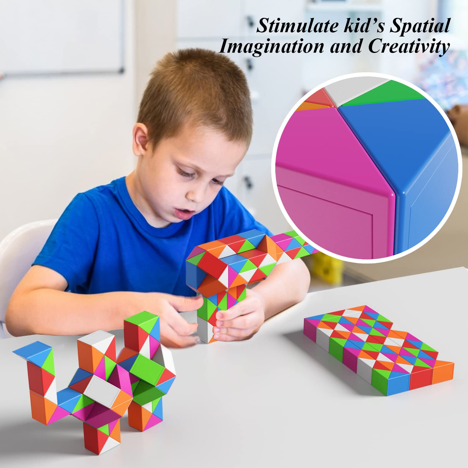 ROXENDA Magic Snake z 72 Segmentami, 3D Magic Snake Cube