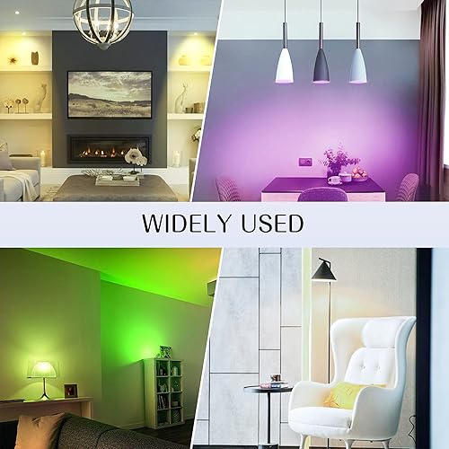 Miniatura 8 de Bombilla LED que cambia de color con control remoto, bombillas RGB equivalentes a 60 W, 8 W regulables E26 A19 2700K-6000K blanco cálido para
