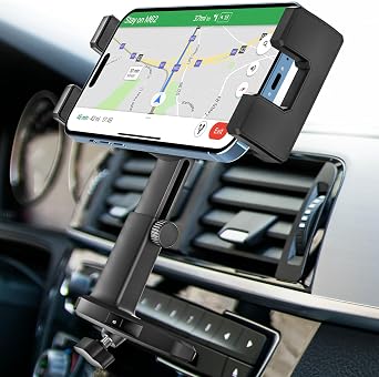 CD Slot Phone Mount, [Height Adjustable] CD Player Car Phone Mount, Universal Ultra Sturdy CD Cell Phone Car Mount for iPhone Air 17 Pro Max 16 15 14 13 12 11 X Plus, Android, All Smartphones