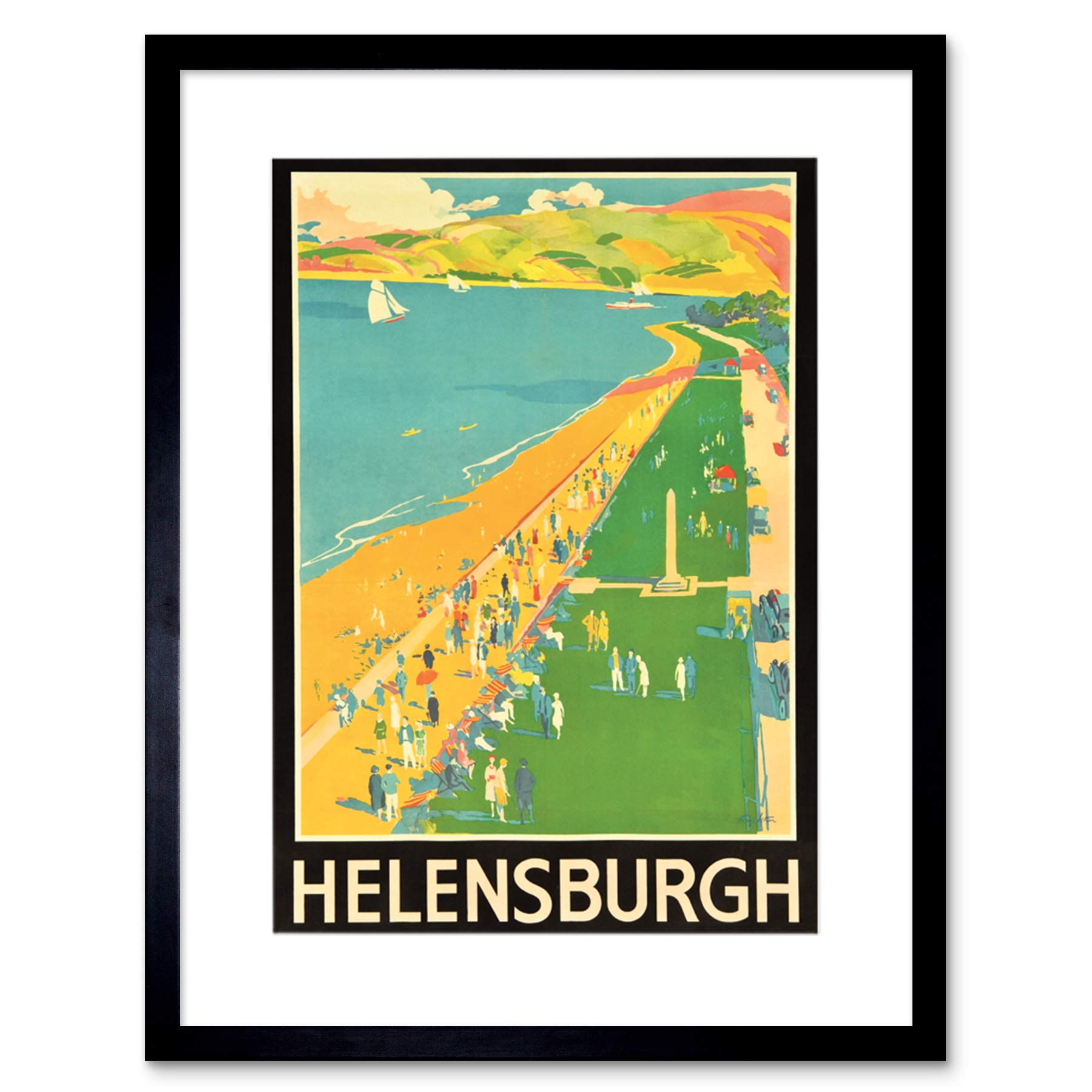 Wee Blue Coo Advert Lner Helensburgh Scotland Beach Coast Clyde Framed Wall Art Print