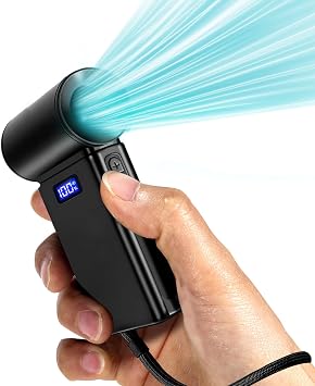 Portable Handheld Fan, 19000 RPM 100 Speeds Adjustable Mini Personal Fan, USB or Solar Rechargeable, Can as Emergency Power, Digital Display, Gifts for Women Men Travel/Camping/Outdoor Adventure