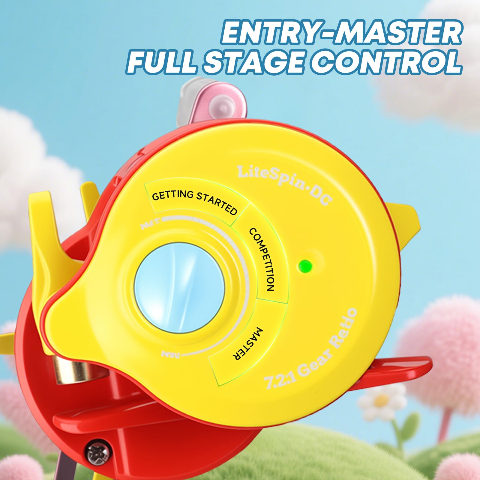 TEBEN DC Baitcaster Reel, 3 modalità di controllo digitale pesca a traina, mulinello da pesca ultraleggero da 155,07 g, resistenza massima 5 kg, 7,2:1, 5+1BB, mulinelli da pesca in acqua dolce e