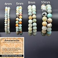 Vista 679 de MASSIVE BEADS Pulsera elástica de yoga hecha a mano con piedra natural, cristal curativo, energía, regalos para adultos unisex de 0.157 in, 0.236
