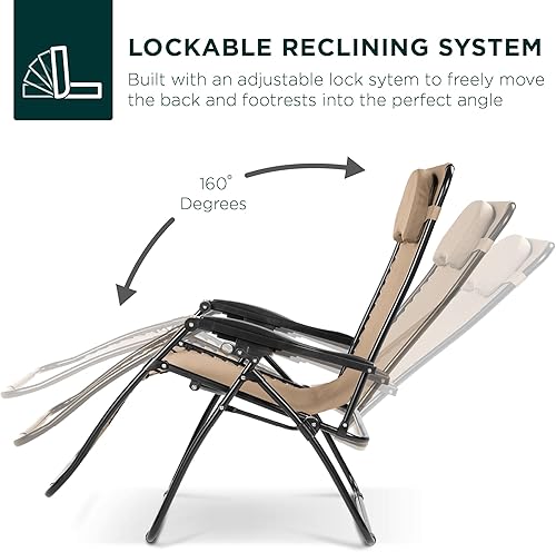 Miniatura 4 de Best Choice Products - Silla de gravedad cero de gran tamaño